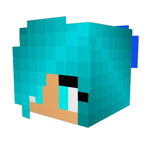 ThunderBeetle Minecraft avatar head, 3D render
