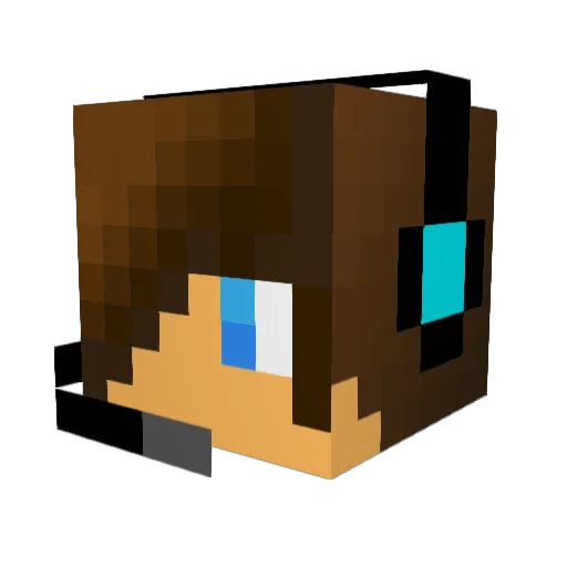 ThunderBlayde Minecraft avatar head, 3D render