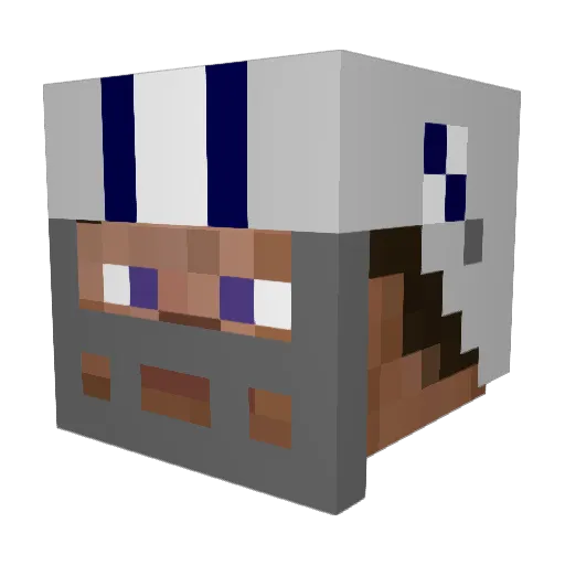 ThunderBolt11000 Minecraft avatar head, 3D render