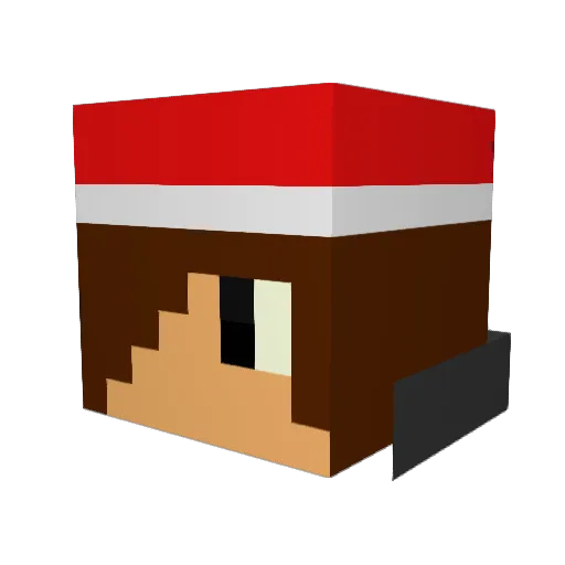 ThunderBolt1 Minecraft avatar head, 3D render