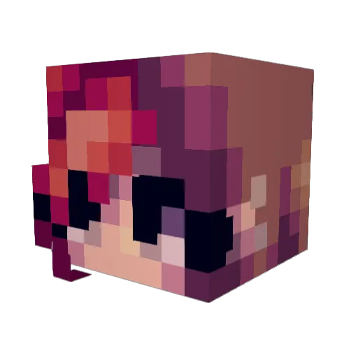 ThunderChoco Minecraft avatar head, 3D render