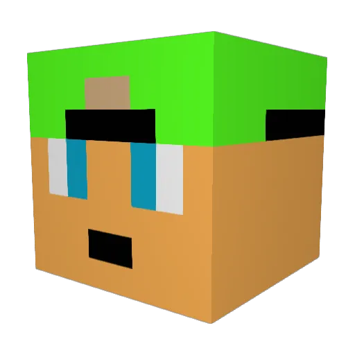 ThunderCoops Minecraft avatar head, 3D render