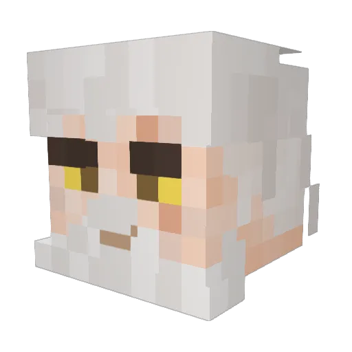 ThunderDog18 Minecraft avatar head, 3D render