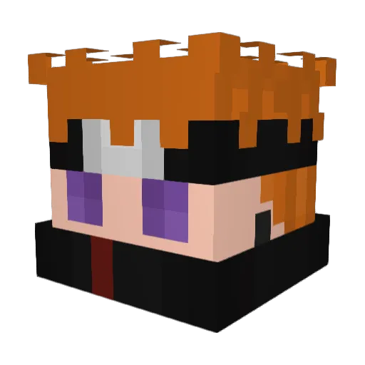 ThunderFist16 Minecraft avatar head, 3D render