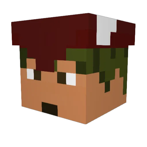 ThunderGodCid Minecraft avatar head, 3D render