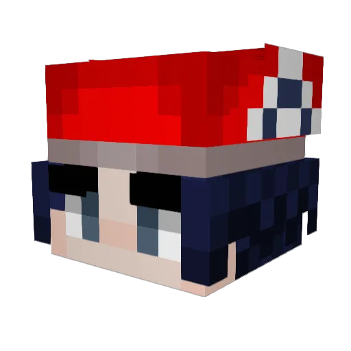 ThunderGodTom Minecraft avatar head, 3D render