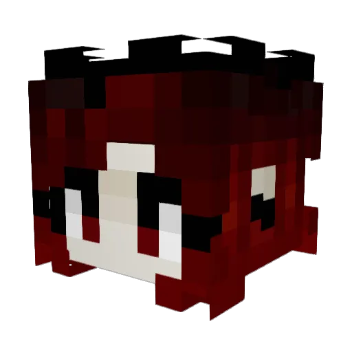 ThunderKitten666 Minecraft avatar head, 3D render