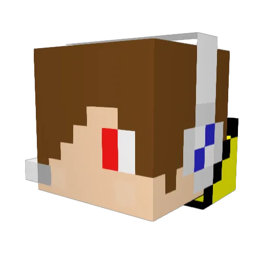 ThunderMi Minecraft avatar head, 3D render
