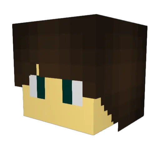 ThunderOf Minecraft avatar head, 3D render