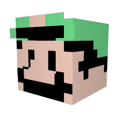 ThunderPlus Minecraft avatar head, 3D render