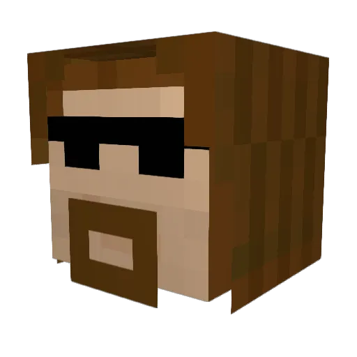 ThunderSA80 Minecraft avatar head, 3D render