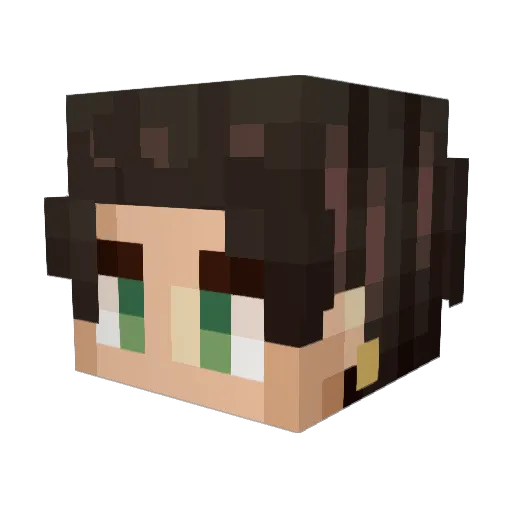 ThunderStrife0 Minecraft avatar head, 3D render