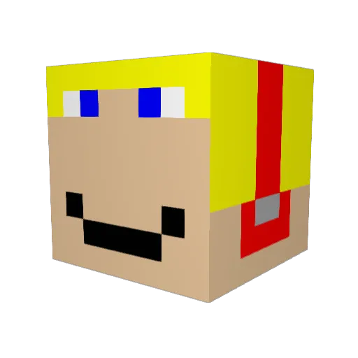 ThunderTwins23 Minecraft avatar head, 3D render