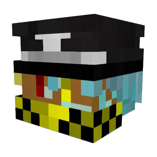 ThunderVamp Minecraft avatar head, 3D render