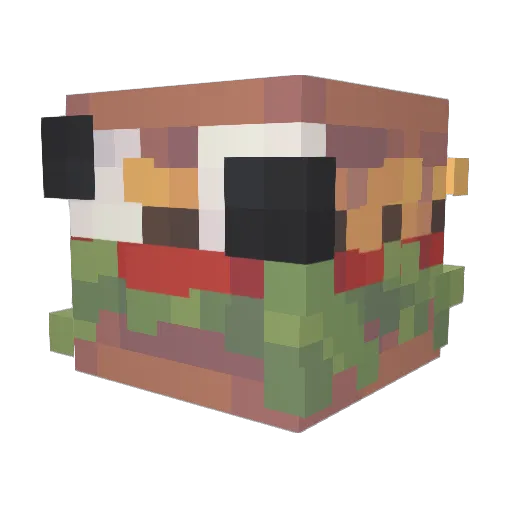 ThunderXL78 Minecraft avatar head, 3D render