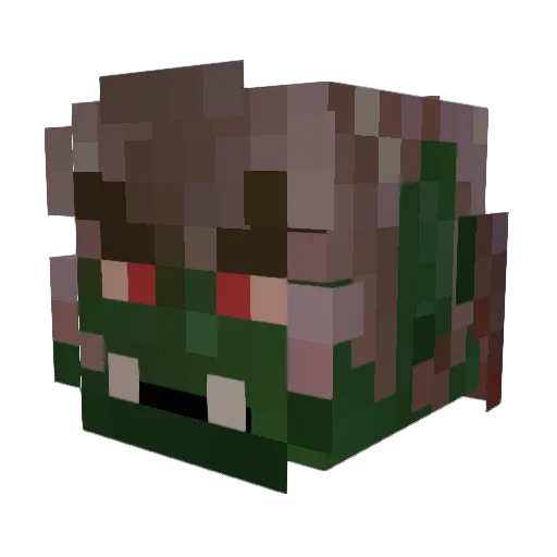 Thunder_Billy Minecraft avatar head, 3D render