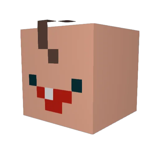 Thunderhead734 Minecraft avatar head, 3D render