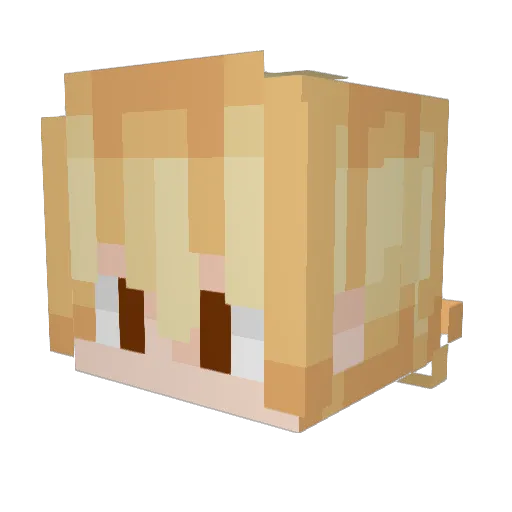 Thunderito Minecraft avatar head, 3D render