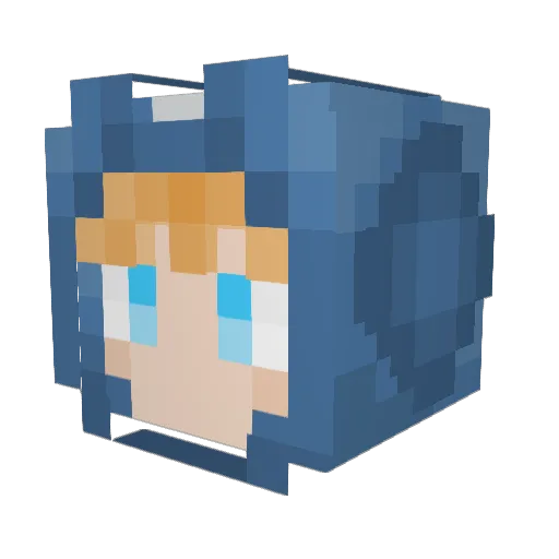 Thundermarble Minecraft avatar head, 3D render