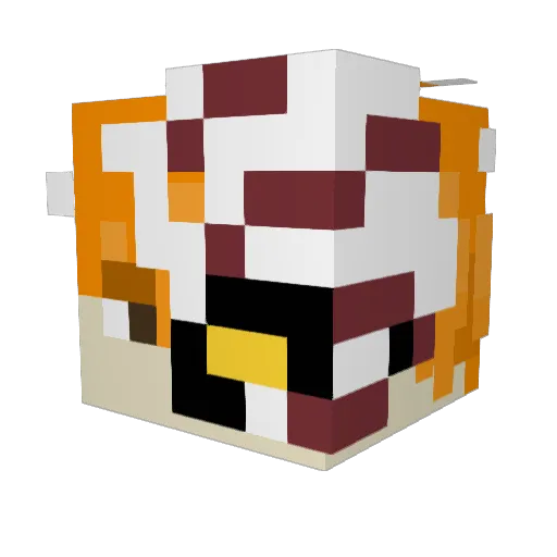 ThunderousFury Minecraft avatar head, 3D render