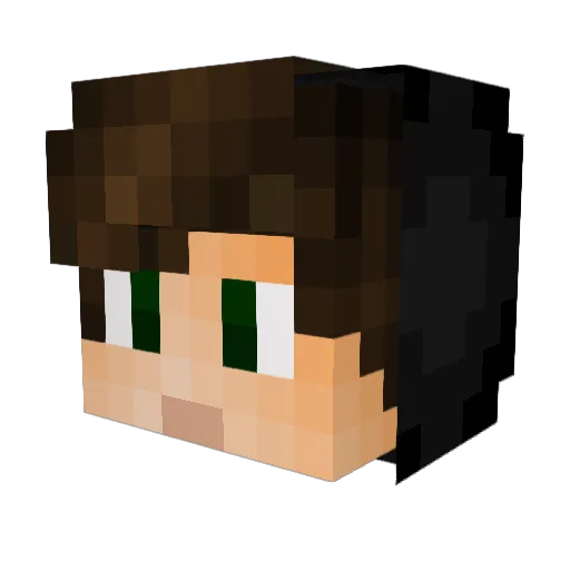 ThundersMusic Minecraft avatar head, 3D render