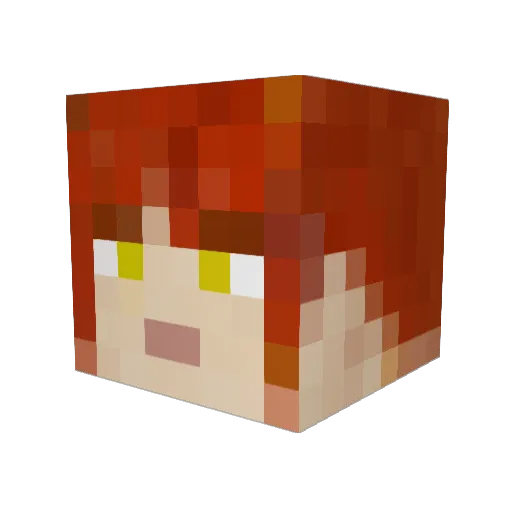 Thunderstorm_Cat Minecraft avatar head, 3D render