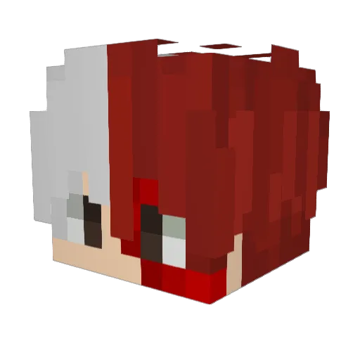 Thunderung Minecraft avatar head, 3D render