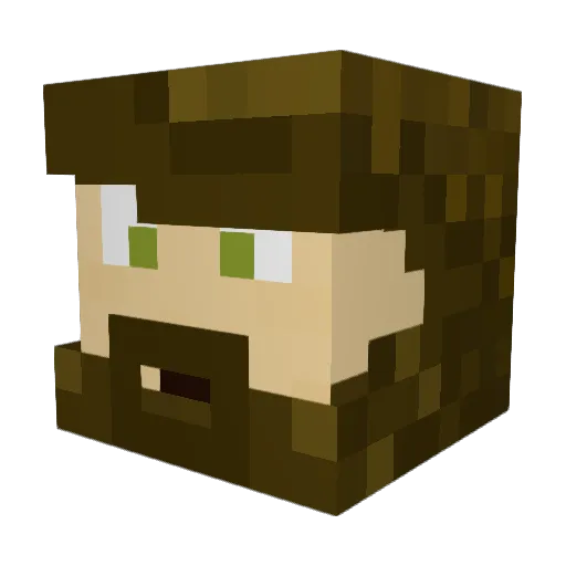 Thuney Minecraft avatar head, 3D render