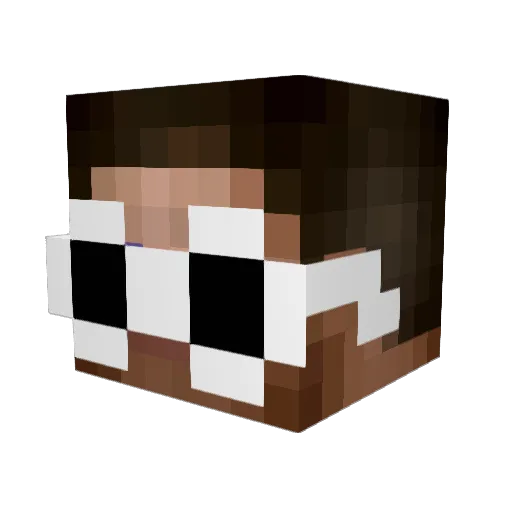 Thunsam Minecraft avatar head, 3D render