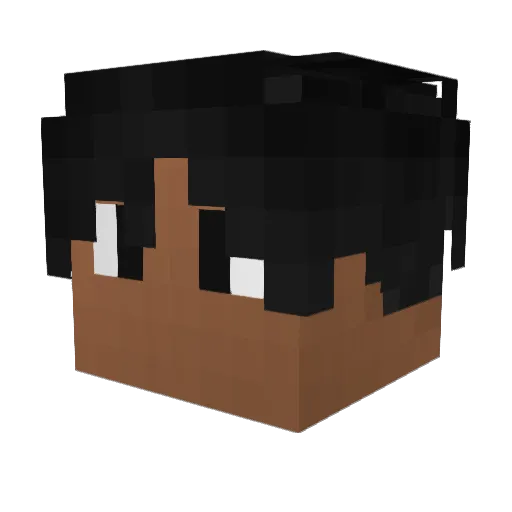 ThurFlix Minecraft avatar head, 3D render