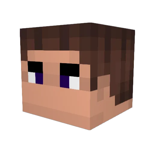 ThurGamesYY Minecraft avatar head, 3D render