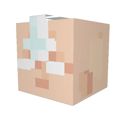 Thurelur Minecraft avatar head, 3D render