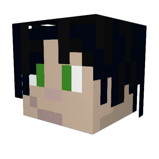 Thurember Minecraft avatar head, 3D render