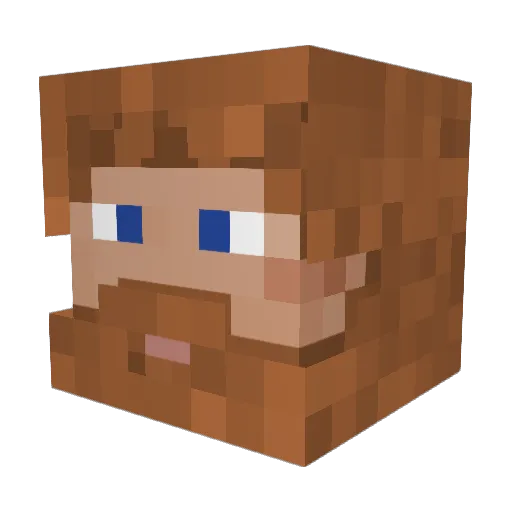Thurgel Minecraft avatar head, 3D render