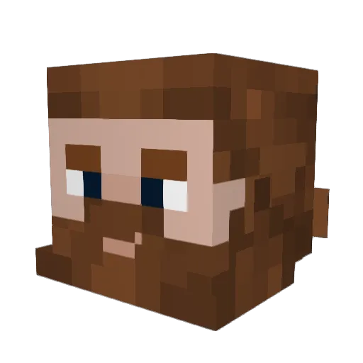 Thurik99 Minecraft avatar head, 3D render