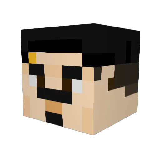 Thurink_ Minecraft avatar head, 3D render