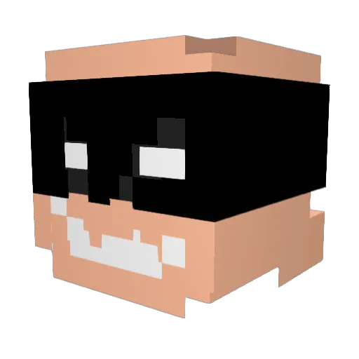 Thurist Minecraft avatar head, 3D render