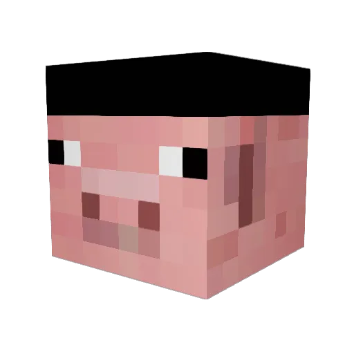 Thurthy Minecraft avatar head, 3D render