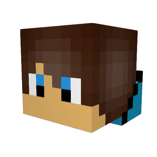 Thurtsy Minecraft avatar head, 3D render