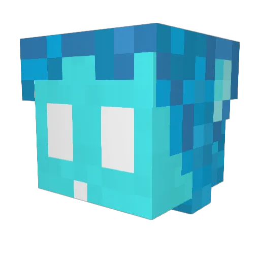 Thurzdai Minecraft avatar head, 3D render
