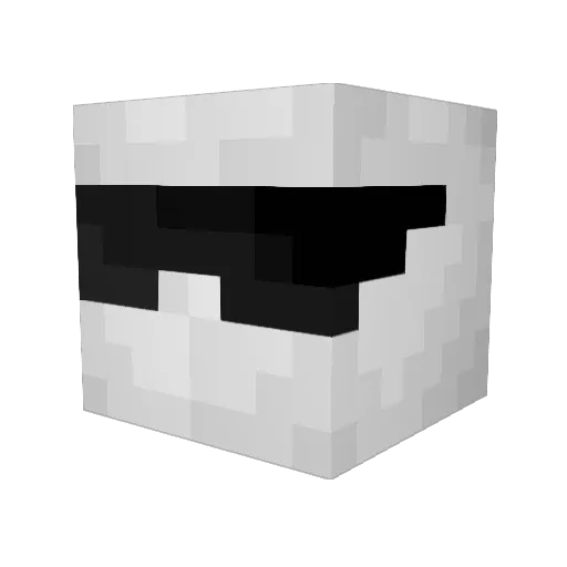 Thut Minecraft avatar head, 3D render