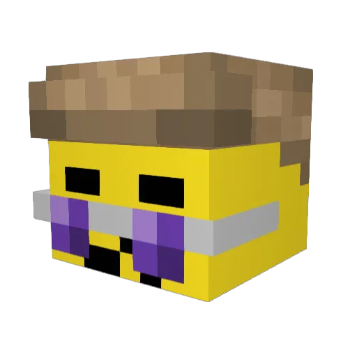 Thuuiix Minecraft avatar head, 3D render