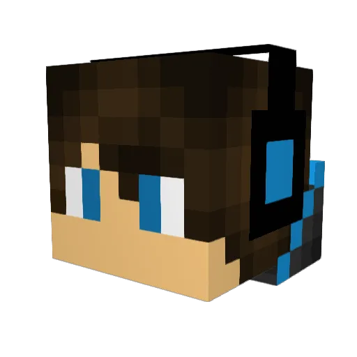 Thuuren Minecraft avatar head, 3D render