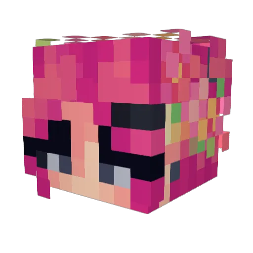 ThuwCute Minecraft avatar head, 3D render