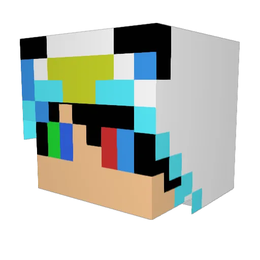 ThwWolve Minecraft avatar head, 3D render