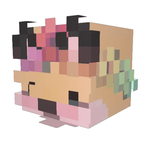 ThxS1lv3rFox Minecraft avatar head, 3D render