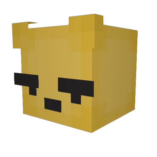 Thxago Minecraft avatar head, 3D render