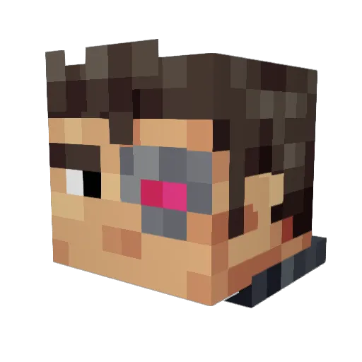 ThyFrenchyFry Minecraft avatar head, 3D render