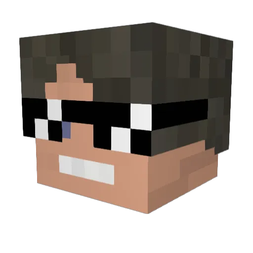 ThyMaker Minecraft avatar head, 3D render