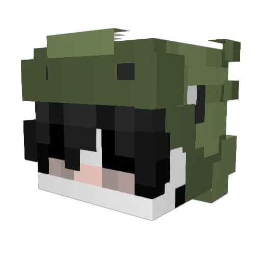 ThySacc Minecraft avatar head, 3D render